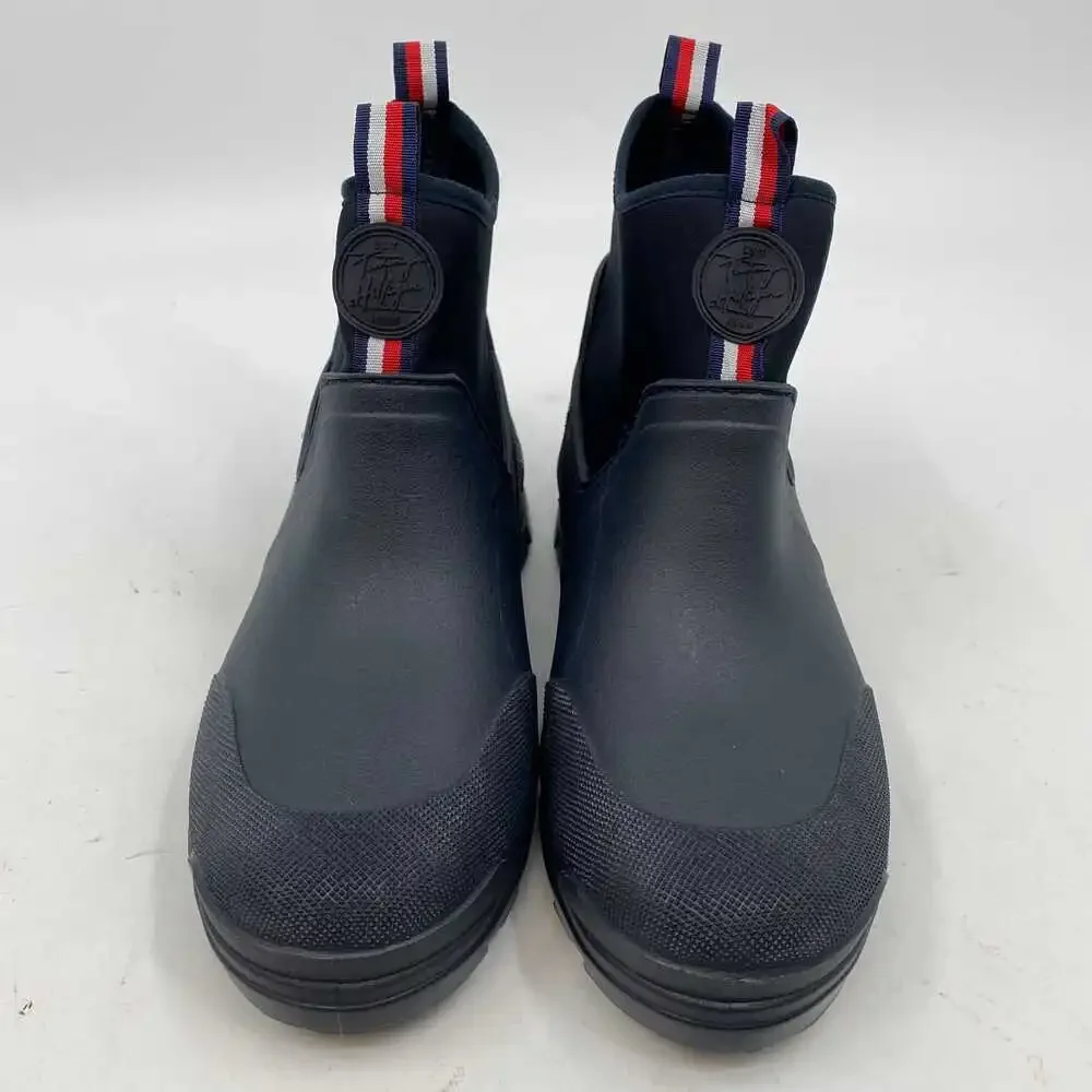 Tommy Hilfiger Navy Blue Rubber Ankle Rain Boots | Women’s Size 8